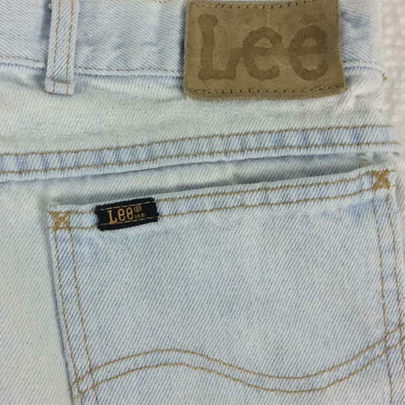 Lee Mens Bleach Blue Denim Shorts Sz 33 - Picture 5 of 6